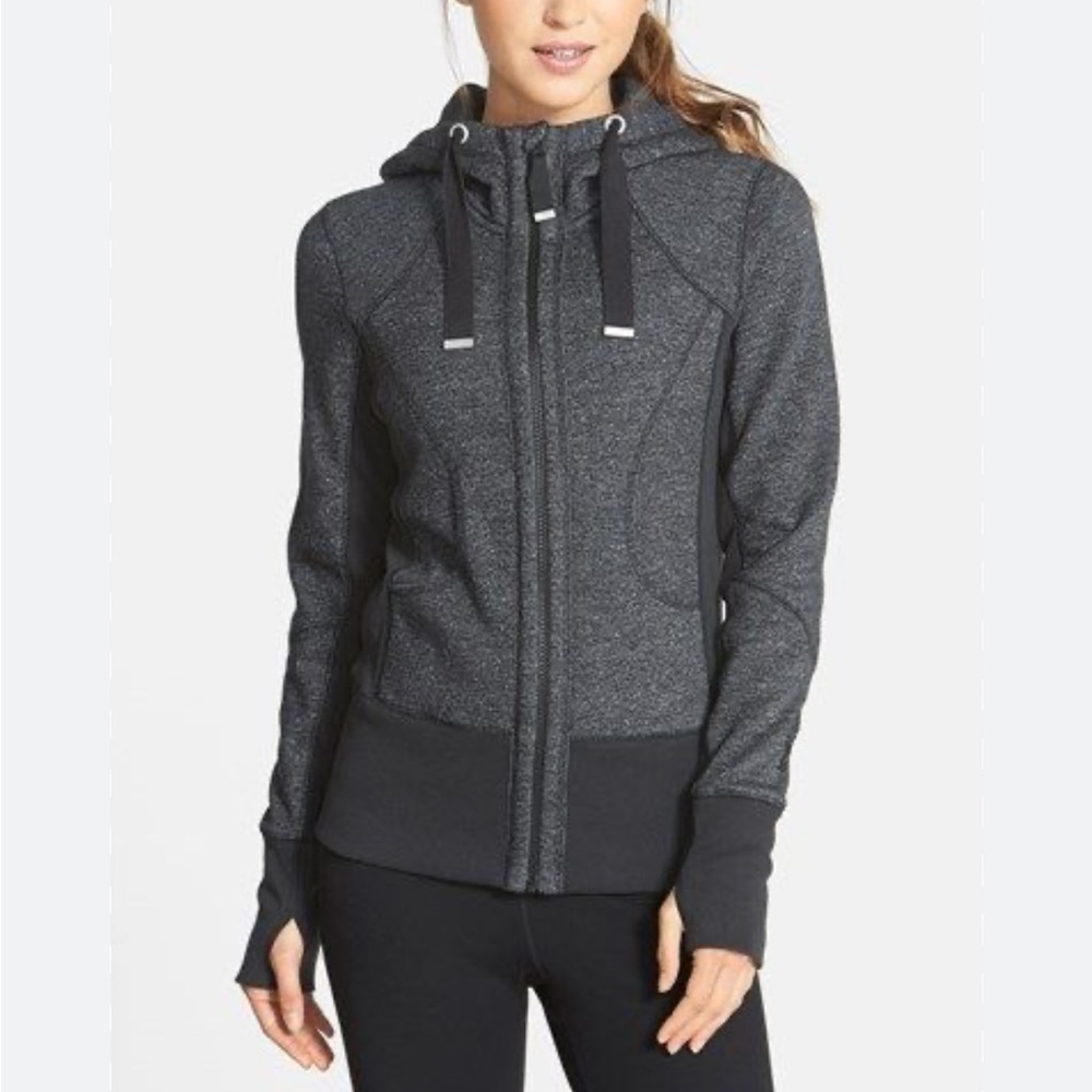 Zella Activewear Pretty Moon Dust Full Zip Tech Hoodie